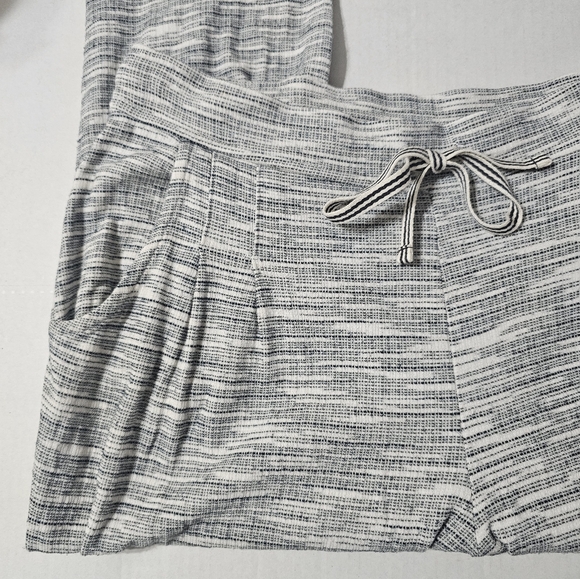 ANTHROPOLOGIE LILKA Patterned Lounge Pants White Black Size M - Picture 3 of 6